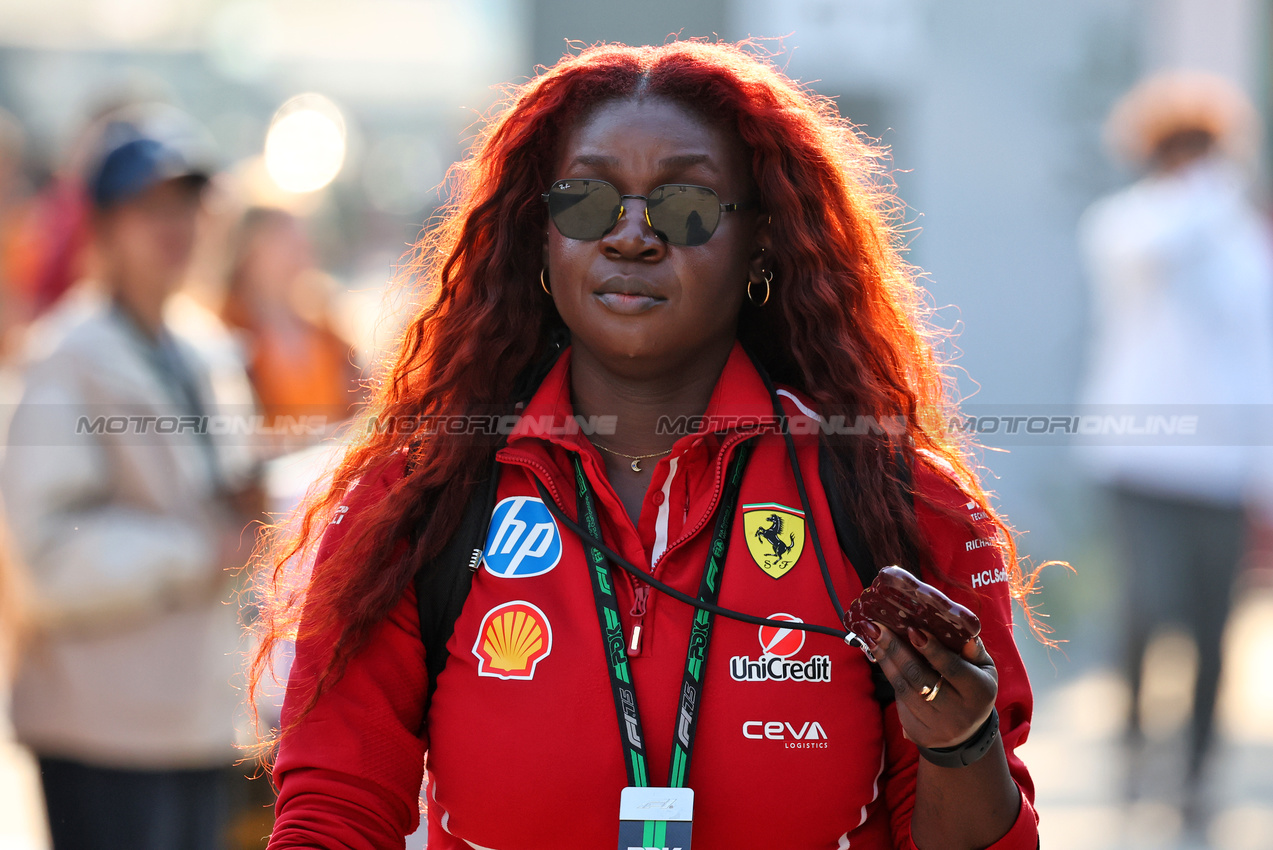 GP CINA, Ella (ITA) Ferrari Press Officer.

20.03.2025. Formula 1 World Championship, Rd 2, Chinese Grand Prix, Shanghai, China, Preparation Day.

- www.xpbimages.com, EMail: requests@xpbimages.com © Copyright: Moy / XPB Images