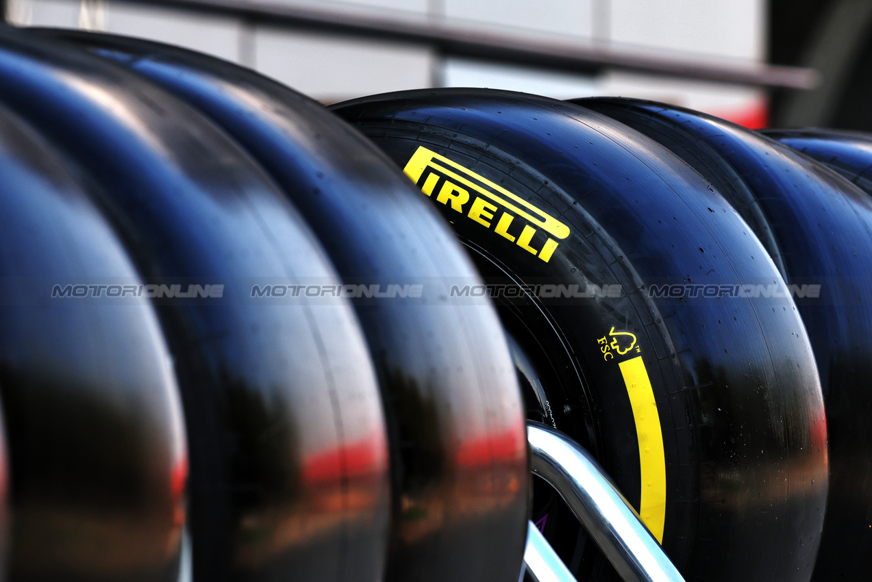 GP CINA, Pirelli tyres.

20.03.2025. Formula 1 World Championship, Rd 2, Chinese Grand Prix, Shanghai, China, Preparation Day.

- www.xpbimages.com, EMail: requests@xpbimages.com © Copyright: Moy / XPB Images