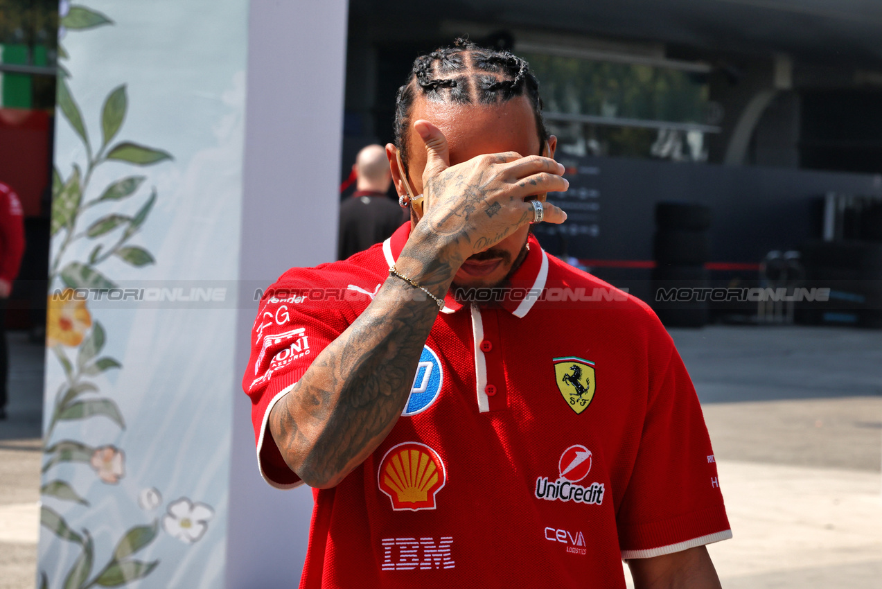 GP CINA, Lewis Hamilton (GBR) Ferrari.

20.03.2025. Formula 1 World Championship, Rd 2, Chinese Grand Prix, Shanghai, China, Preparation Day.

- www.xpbimages.com, EMail: requests@xpbimages.com © Copyright: Moy / XPB Images