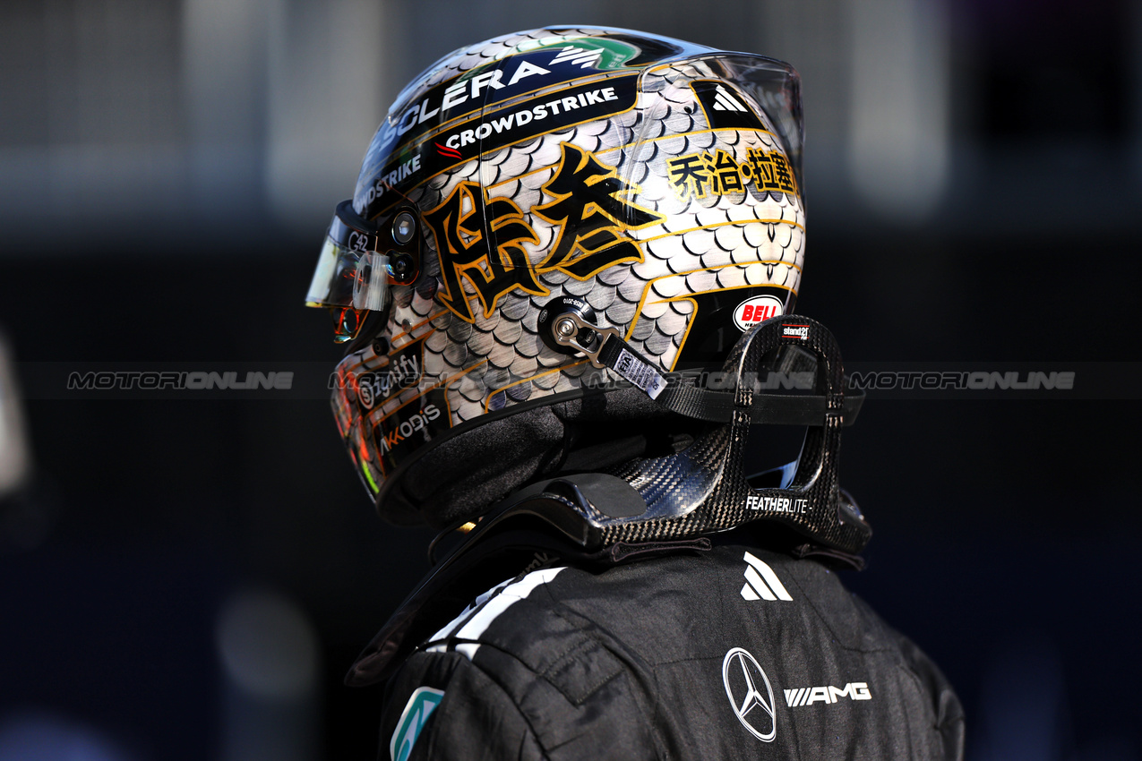 GP CINA, Second placed George Russell (GBR) Mercedes AMG F1 in qualifying parc ferme.

22.03.2025. Formula 1 World Championship, Rd 2, Chinese Grand Prix, Shanghai, China, Sprint e Qualifiche Day.

- www.xpbimages.com, EMail: requests@xpbimages.com © Copyright: Charniaux / XPB Images