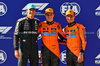 GP CINA, Qualifiche top three in parc ferme (L to R): George Russell (GBR) Mercedes AMG F1, second; Oscar Piastri (AUS) McLaren, pole position; Lando Norris (GBR) McLaren, third.

22.03.2025. Formula 1 World Championship, Rd 2, Chinese Grand Prix, Shanghai, China, Sprint e Qualifiche Day.

- www.xpbimages.com, EMail: requests@xpbimages.com © Copyright: Batchelor / XPB Images