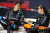 GP CINA, (L to R): George Russell (GBR) Mercedes AMG F1 e Oscar Piastri (AUS) McLaren, in the post qualifying FIA Press Conference.

22.03.2025. Formula 1 World Championship, Rd 2, Chinese Grand Prix, Shanghai, China, Sprint e Qualifiche Day.

- www.xpbimages.com, EMail: requests@xpbimages.com © Copyright: Moy / XPB Images