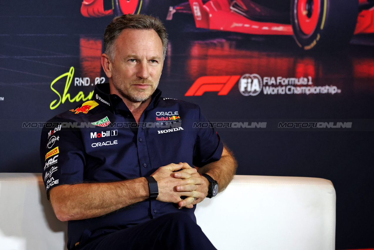 GP CINA, Christian Horner (GBR) Red Bull Racing Team Principal in the FIA Press Conference.

21.03.2025. Formula 1 World Championship, Rd 2, Chinese Grand Prix, Shanghai, China, Sprint Qualifiche Day.

- www.xpbimages.com, EMail: requests@xpbimages.com © Copyright: Moy / XPB Images