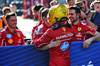 GP CINA, Lewis Hamilton (GBR) Ferrari celebrates his pole position in Sprint Qualifiche parc ferme.

21.03.2025. Formula 1 World Championship, Rd 2, Chinese Grand Prix, Shanghai, China, Sprint Qualifiche Day.

- www.xpbimages.com, EMail: requests@xpbimages.com © Copyright: Batchelor / XPB Images