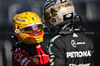 GP CINA, (L to R): Lewis Hamilton (GBR) Ferrari celebrates his pole position in Sprint Qualifiche parc ferme with George Russell (GBR) Mercedes AMG F1.

21.03.2025. Formula 1 World Championship, Rd 2, Chinese Grand Prix, Shanghai, China, Sprint Qualifiche Day.

- www.xpbimages.com, EMail: requests@xpbimages.com © Copyright: Charniaux / XPB Images