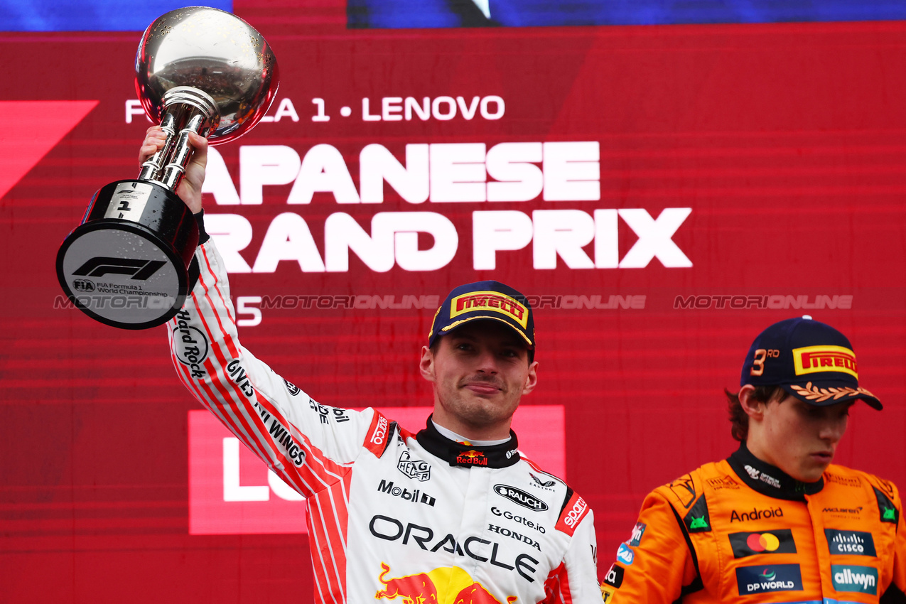 GP GIAPPONE, 1st Place Max Verstappen (NLD) Red Bull Racing.
06.04.2025. Formula 1 World Championship, Rd 3, Japanese Grand Prix, Suzuka, Japan, Gara Day.
- www.xpbimages.com, EMail: requests@xpbimages.com © Copyright: Batchelor / XPB Images