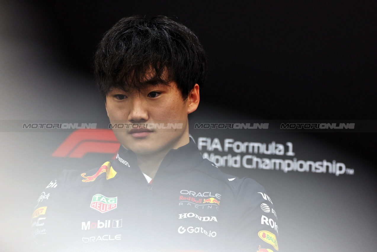 GP GIAPPONE, Yuki Tsunoda (JPN) Red Bull Racing in the FIA Press Conference.

03.04.2025. Formula 1 World Championship, Rd 3, Japanese Grand Prix, Suzuka, Japan, Preparation Day.

- www.xpbimages.com, EMail: requests@xpbimages.com © Copyright: Moy / XPB Images