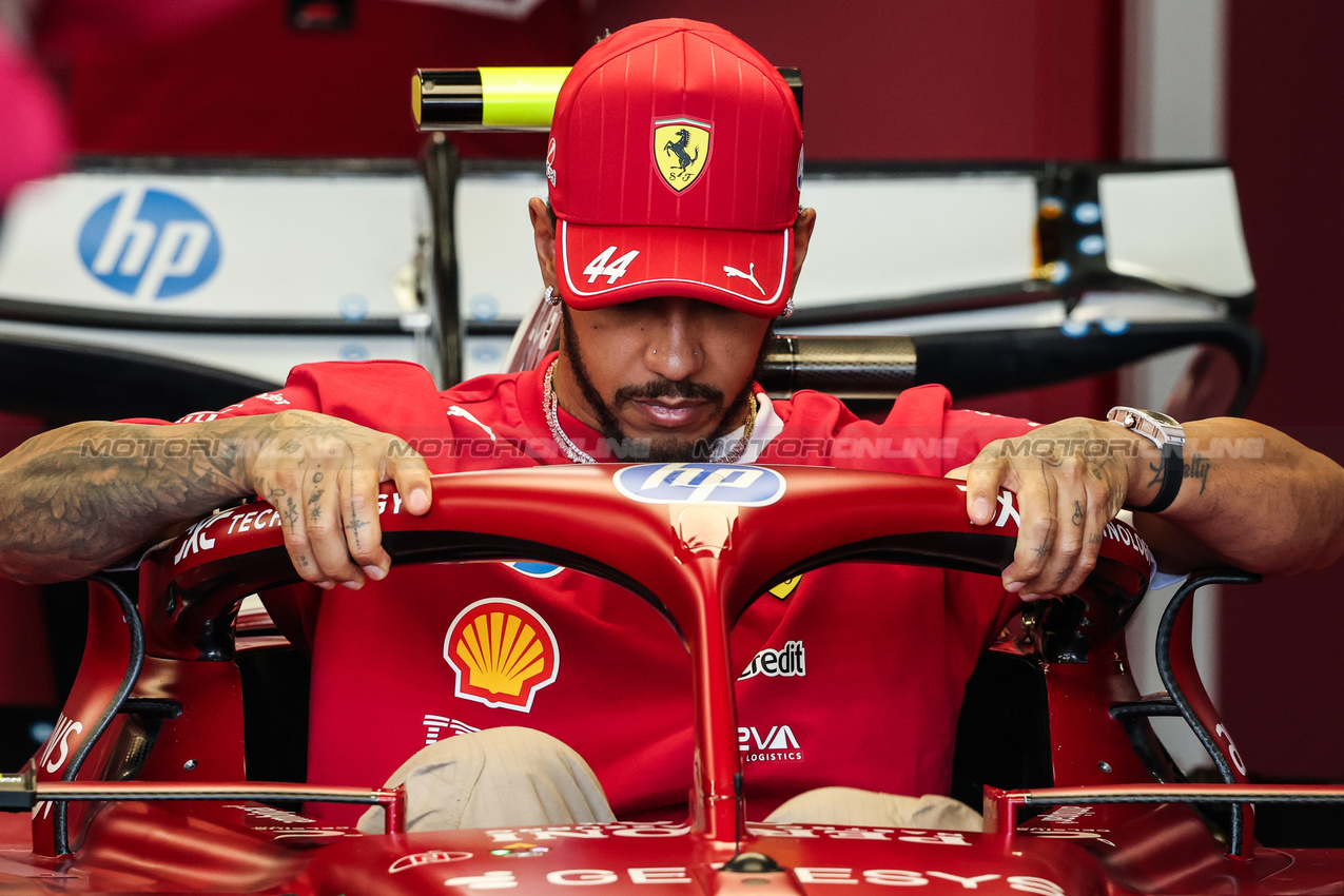 GP GIAPPONE, Lewis Hamilton (GBR), Ferrari 
03.04.2025. Formula 1 World Championship, Rd 3, Japanese Grand Prix, Suzuka, Japan, Preparation Day.
- www.xpbimages.com, EMail: requests@xpbimages.com © Copyright: Charniaux / XPB Images
