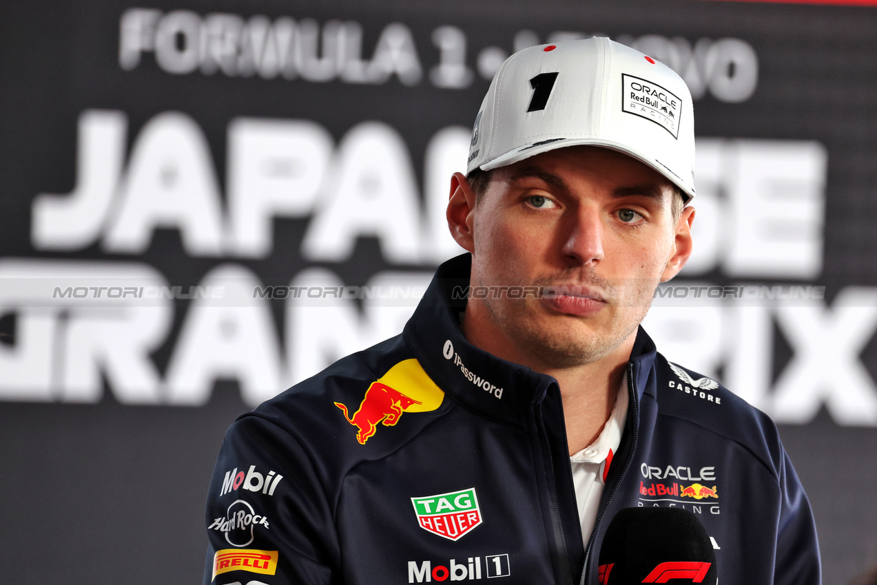 GP GIAPPONE, Max Verstappen (NLD) Red Bull Racing.

03.04.2025. Formula 1 World Championship, Rd 3, Japanese Grand Prix, Suzuka, Japan, Preparation Day.

- www.xpbimages.com, EMail: requests@xpbimages.com © Copyright: Moy / XPB Images