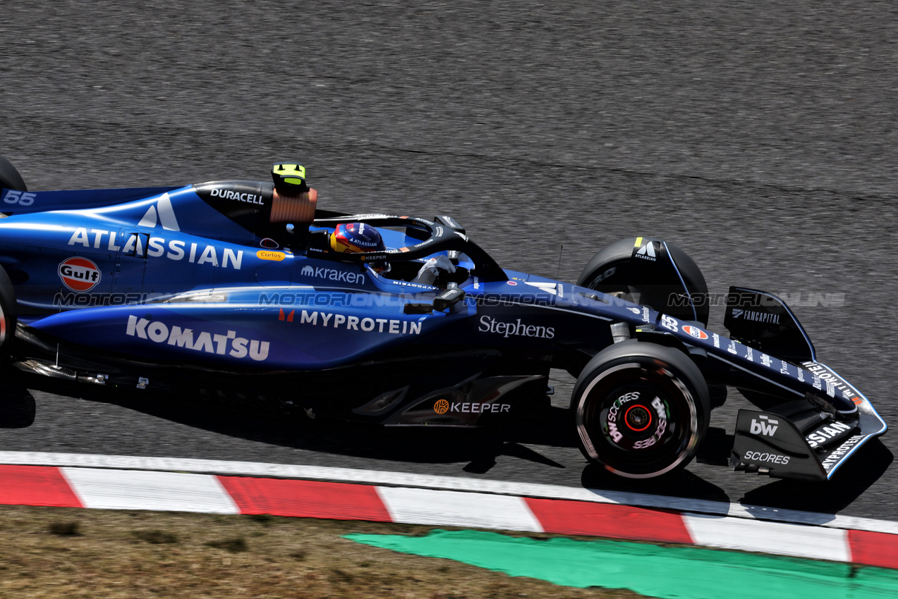 GP GIAPPONE, Carlos Sainz (ESP) Atlassian Williams Racing FW46.

05.04.2025. Formula 1 World Championship, Rd 3, Japanese Grand Prix, Suzuka, Japan, Qualifiche Day.

- www.xpbimages.com, EMail: requests@xpbimages.com © Copyright: Moy / XPB Images