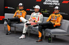 GP GIAPPONE, (L to R): Lando Norris (GBR) McLaren; Max Verstappen (NLD) Red Bull Racing; e Oscar Piastri (AUS) McLaren, in the post qualifying FIA Press Conference.

05.04.2025. Formula 1 World Championship, Rd 3, Japanese Grand Prix, Suzuka, Japan, Qualifiche Day.

- www.xpbimages.com, EMail: requests@xpbimages.com © Copyright: Moy / XPB Images