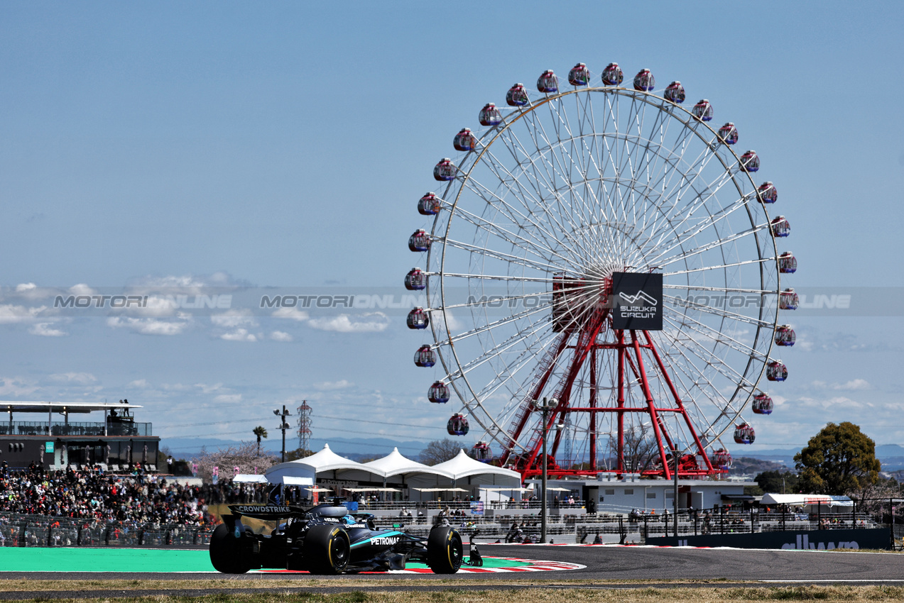 GP GIAPPONE, George Russell (GBR) Mercedes AMG F1 W16.

04.04.2025. Formula 1 World Championship, Rd 3, Japanese Grand Prix, Suzuka, Japan, Practice Day.

- www.xpbimages.com, EMail: requests@xpbimages.com © Copyright: Moy / XPB Images
