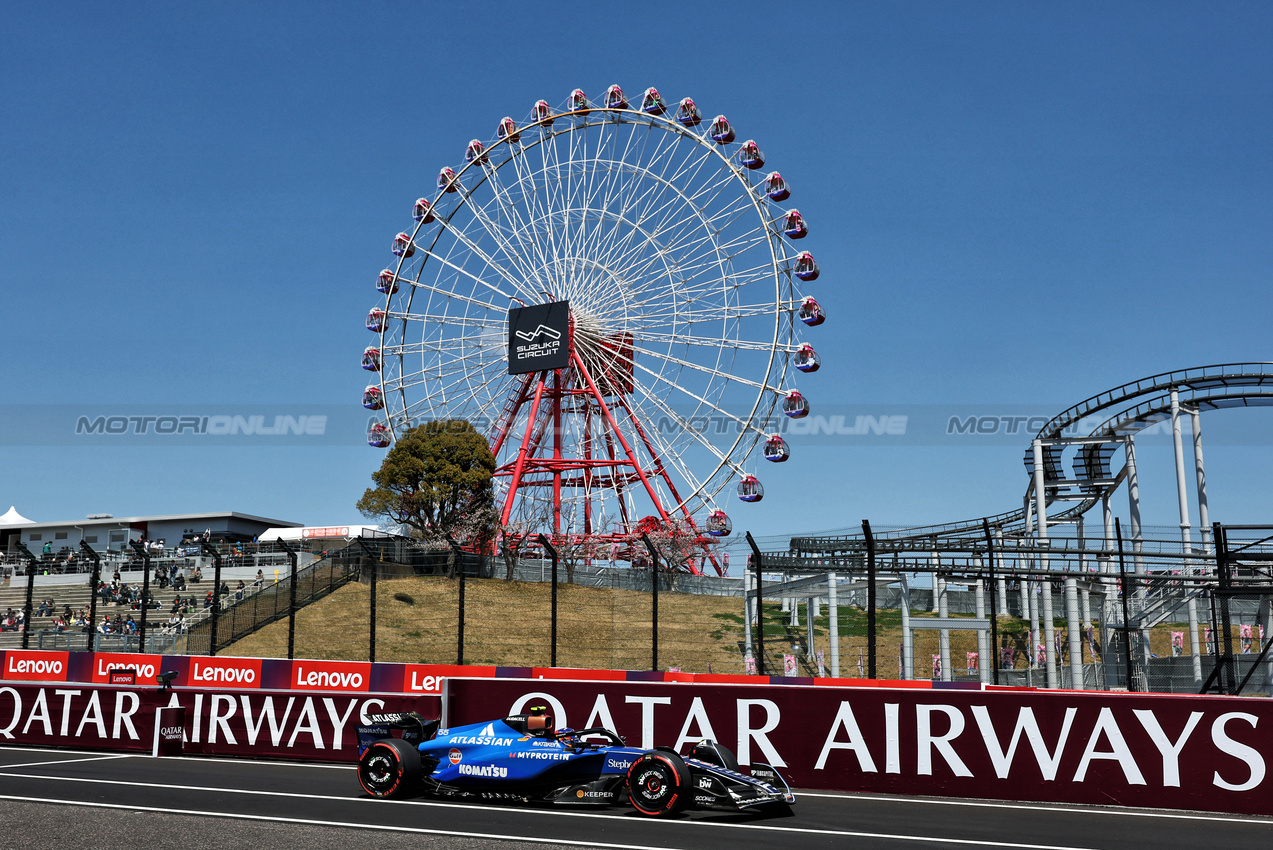 GP GIAPPONE, Carlos Sainz (ESP) Atlassian Williams Racing FW46.

04.04.2025. Formula 1 World Championship, Rd 3, Japanese Grand Prix, Suzuka, Japan, Practice Day.

- www.xpbimages.com, EMail: requests@xpbimages.com © Copyright: Moy / XPB Images