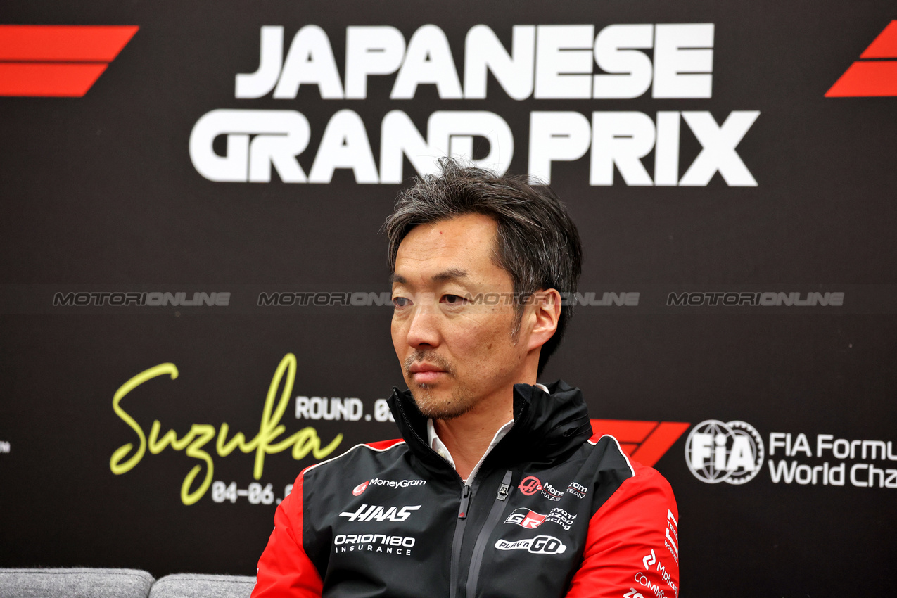 GP GIAPPONE, Ayao Komatsu (JPN) Haas F1 Team Principal in the FIA Press Conference.

04.04.2025. Formula 1 World Championship, Rd 3, Japanese Grand Prix, Suzuka, Japan, Practice Day.

- www.xpbimages.com, EMail: requests@xpbimages.com © Copyright: Moy / XPB Images