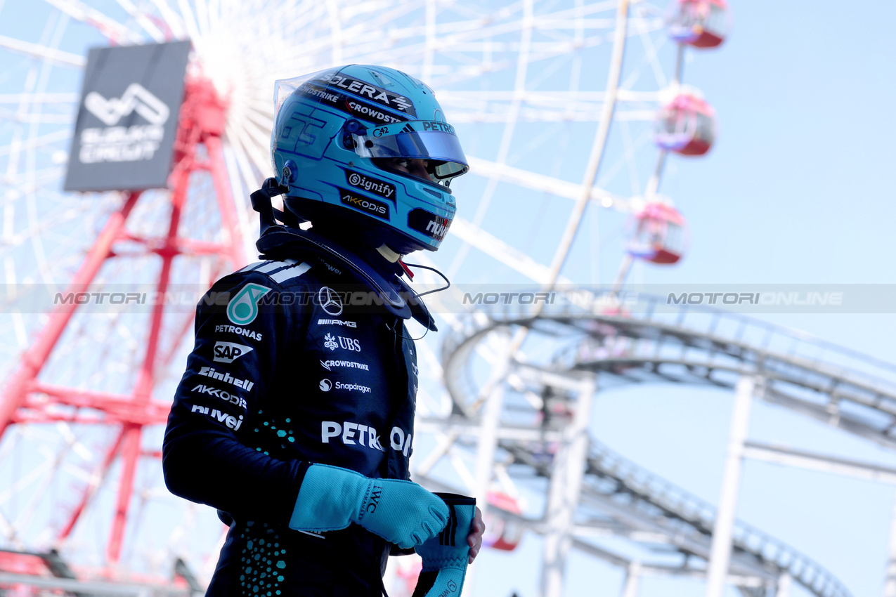 GP GIAPPONE, George Russell (GBR) Mercedes AMG F1.

04.04.2025. Formula 1 World Championship, Rd 3, Japanese Grand Prix, Suzuka, Japan, Practice Day.

 - www.xpbimages.com, EMail: requests@xpbimages.com © Copyright: Coates / XPB Images