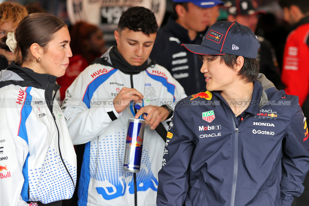 GP GRAN BRETAGNA, Yuki Tsunoda (JPN) Red Bull Racing on the drivers' parade.

06.07.2025. Formula 1 World Championship, Rd 12, British Grand Prix, Silverstone, England, Gara Day.

- www.xpbimages.com, EMail: requests@xpbimages.com © Copyright: Davenport / XPB Images