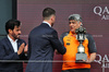 GP GRAN BRETAGNA, Peter Prodromou (GBR) McLaren Technical Director, Aerodynamics celebrates on the podium.

06.07.2025. Formula 1 World Championship, Rd 12, British Grand Prix, Silverstone, England, Gara Day.

- www.xpbimages.com, EMail: requests@xpbimages.com © Copyright: Batchelor / XPB Images