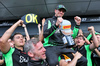 GP GRAN BRETAGNA, Nico Hulkenberg (GER) Sauber celebrates his third position with the team.

06.07.2025. Formula 1 World Championship, Rd 12, British Grand Prix, Silverstone, England, Gara Day.

- www.xpbimages.com, EMail: requests@xpbimages.com © Copyright: Charniaux / XPB Images