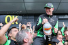 GP GRAN BRETAGNA, Nico Hulkenberg (GER) Sauber celebrates his third position with the team.

06.07.2025. Formula 1 World Championship, Rd 12, British Grand Prix, Silverstone, England, Gara Day.

- www.xpbimages.com, EMail: requests@xpbimages.com © Copyright: Charniaux / XPB Images