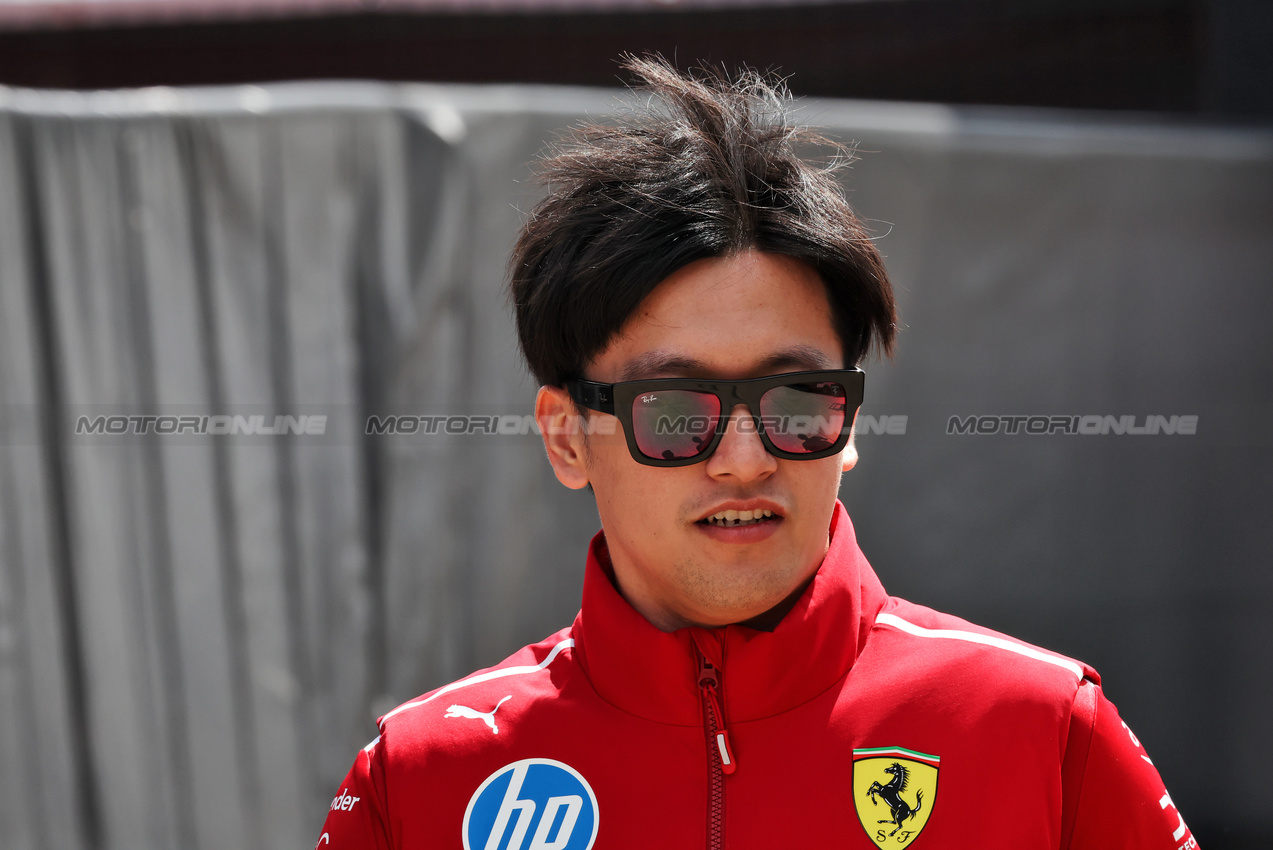 GP GRAN BRETAGNA, Zhou Guanyu (CHN) Ferrari Reserve Driver.

03.07.2025. Formula 1 World Championship, Rd 12, British Grand Prix, Silverstone, England, Preparation Day.

 - www.xpbimages.com, EMail: requests@xpbimages.com © Copyright: Rew / XPB Images