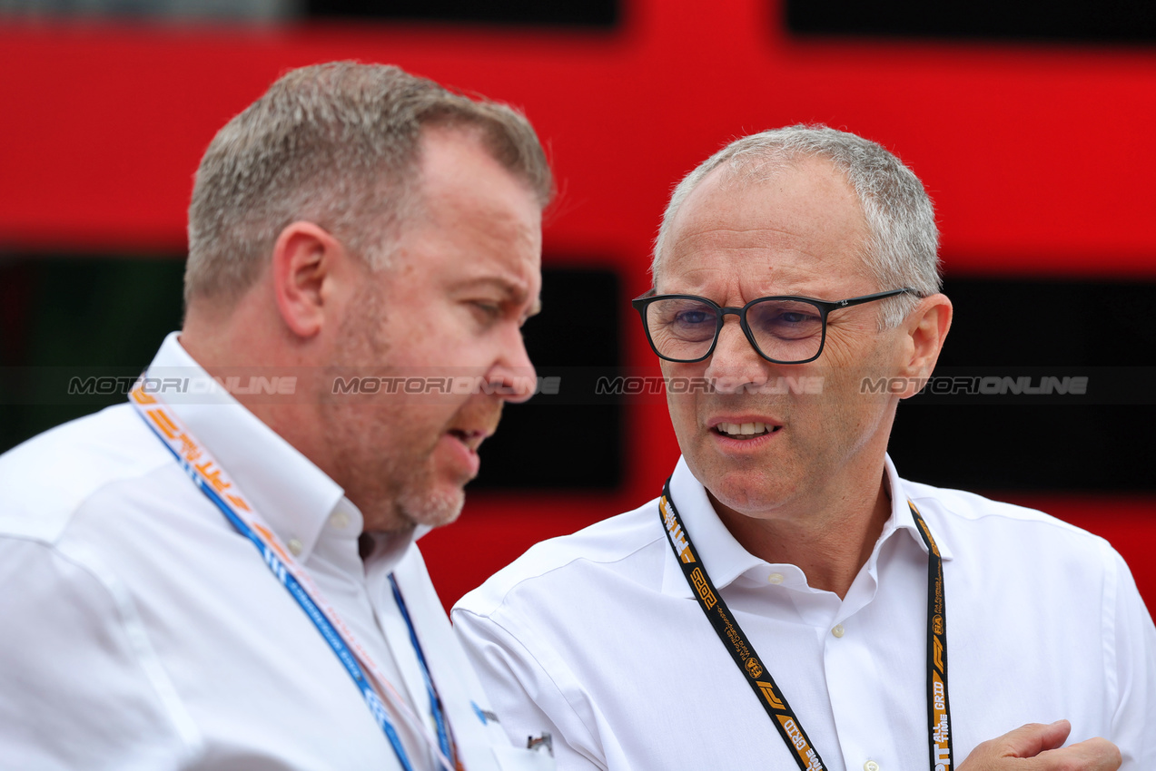 GP GRAN BRETAGNA, Stefano Domenicali (ITA) Formula One President e CEO.

03.07.2025. Formula 1 World Championship, Rd 12, British Grand Prix, Silverstone, England, Preparation Day.

 - www.xpbimages.com, EMail: requests@xpbimages.com © Copyright: Rew / XPB Images