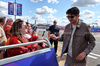 GP GRAN BRETAGNA, Esteban Ocon (FRA) Haas F1 Team with fans.

03.07.2025. Formula 1 World Championship, Rd 12, British Grand Prix, Silverstone, England, Preparation Day.

- www.xpbimages.com, EMail: requests@xpbimages.com © Copyright: Moy / XPB Images