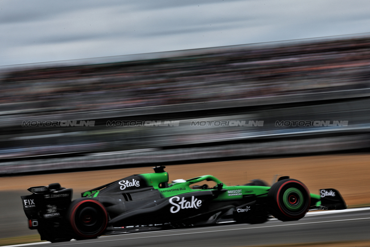 GP GRAN BRETAGNA, Nico Hulkenberg (GER) Sauber C45.

05.07.2025. Formula 1 World Championship, Rd 12, British Grand Prix, Silverstone, England, Qualifiche Day.

- www.xpbimages.com, EMail: requests@xpbimages.com © Copyright: Charniaux / XPB Images