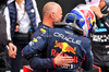 GP GRAN BRETAGNA, Max Verstappen (NLD) Red Bull Racing celebrates his pole position in qualifying parc ferme.

05.07.2025. Formula 1 World Championship, Rd 12, British Grand Prix, Silverstone, England, Qualifiche Day.

- www.xpbimages.com, EMail: requests@xpbimages.com © Copyright: Batchelor / XPB Images