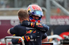 GP GRAN BRETAGNA, Max Verstappen (NLD) Red Bull Racing celebrates his pole position in qualifying parc ferme.

05.07.2025. Formula 1 World Championship, Rd 12, British Grand Prix, Silverstone, England, Qualifiche Day.

- www.xpbimages.com, EMail: requests@xpbimages.com © Copyright: Charniaux / XPB Images