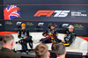 GP GRAN BRETAGNA, (L to R): Oscar Piastri (AUS) McLaren; Max Verstappen (NLD) Red Bull Racing; e Lando Norris (GBR) McLaren, in the post qualifying FIA Press Conference.

05.07.2025. Formula 1 World Championship, Rd 12, British Grand Prix, Silverstone, England, Qualifiche Day.

- www.xpbimages.com, EMail: requests@xpbimages.com © Copyright: Davenport / XPB Images