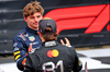 GP GRAN BRETAGNA, Max Verstappen (NLD) Red Bull Racing celebrates his pole position in qualifying parc ferme with second placed Oscar Piastri (AUS) McLaren.

05.07.2025. Formula 1 World Championship, Rd 12, British Grand Prix, Silverstone, England, Qualifiche Day.

- www.xpbimages.com, EMail: requests@xpbimages.com © Copyright: Batchelor / XPB Images