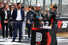GP GRAN BRETAGNA, (L to R): Mohammed Bin Sulayem (UAE) FIA President with Lando Norris (GBR) McLaren e Oscar Piastri (AUS) McLaren in qualifying parc ferme.

05.07.2025. Formula 1 World Championship, Rd 12, British Grand Prix, Silverstone, England, Qualifiche Day.

- www.xpbimages.com, EMail: requests@xpbimages.com © Copyright: Moy / XPB Images