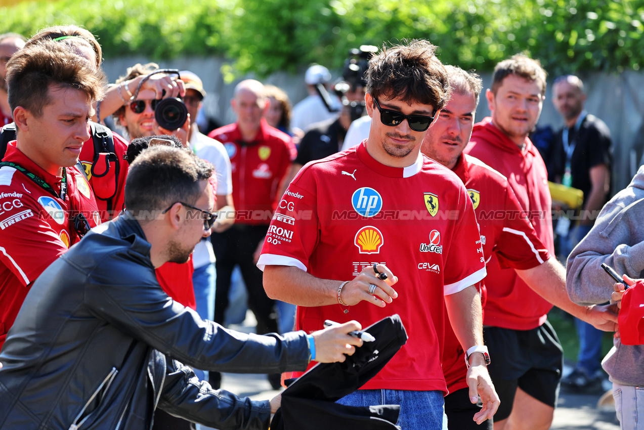 GP IMOLA, Charles Leclerc (MON) Ferrari.

18.05.2025. Formula 1 World Championship, Rd 7, Emilia Romagna Grand Prix, Imola, Italy, Gara Day.

- www.xpbimages.com, EMail: requests@xpbimages.com © Copyright: Moy / XPB Images