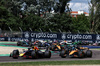 GP IMOLA, Max Verstappen (NLD) Red Bull Racing RB21 passes Oscar Piastri (AUS) McLaren MCL39 at the partenza of the race.

18.05.2025. Formula 1 World Championship, Rd 7, Emilia Romagna Grand Prix, Imola, Italy, Gara Day.

- www.xpbimages.com, EMail: requests@xpbimages.com © Copyright: Moy / XPB Images