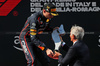 GP IMOLA, Gara winner Max Verstappen (NLD) Red Bull Racing celebrates on the podium.

18.05.2025. Formula 1 World Championship, Rd 7, Emilia Romagna Grand Prix, Imola, Italy, Gara Day.

- www.xpbimages.com, EMail: requests@xpbimages.com © Copyright: Charniaux / XPB Images