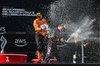 GP IMOLA, Gara winner Max Verstappen (NLD) Red Bull Racing celebrates on the podium with Oscar Piastri (AUS) McLaren e Enrico Balbo, Red Bull Racing Head of Aerodynamics.

18.05.2025. Formula 1 World Championship, Rd 7, Emilia Romagna Grand Prix, Imola, Italy, Gara Day.

- www.xpbimages.com, EMail: requests@xpbimages.com © Copyright: Charniaux / XPB Images