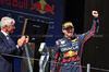 GP IMOLA, Gara winner Max Verstappen (NLD) Red Bull Racing celebrates on the podium.

18.05.2025. Formula 1 World Championship, Rd 7, Emilia Romagna Grand Prix, Imola, Italy, Gara Day.

- www.xpbimages.com, EMail: requests@xpbimages.com © Copyright: Moy / XPB Images