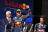 GP IMOLA, Gara winner Max Verstappen (NLD) Red Bull Racing celebrates on the podium.

18.05.2025. Formula 1 World Championship, Rd 7, Emilia Romagna Grand Prix, Imola, Italy, Gara Day.

- www.xpbimages.com, EMail: requests@xpbimages.com © Copyright: Moy / XPB Images