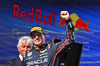GP IMOLA, Gara winner Max Verstappen (NLD) Red Bull Racing celebrates on the podium.

18.05.2025. Formula 1 World Championship, Rd 7, Emilia Romagna Grand Prix, Imola, Italy, Gara Day.

- www.xpbimages.com, EMail: requests@xpbimages.com © Copyright: Moy / XPB Images