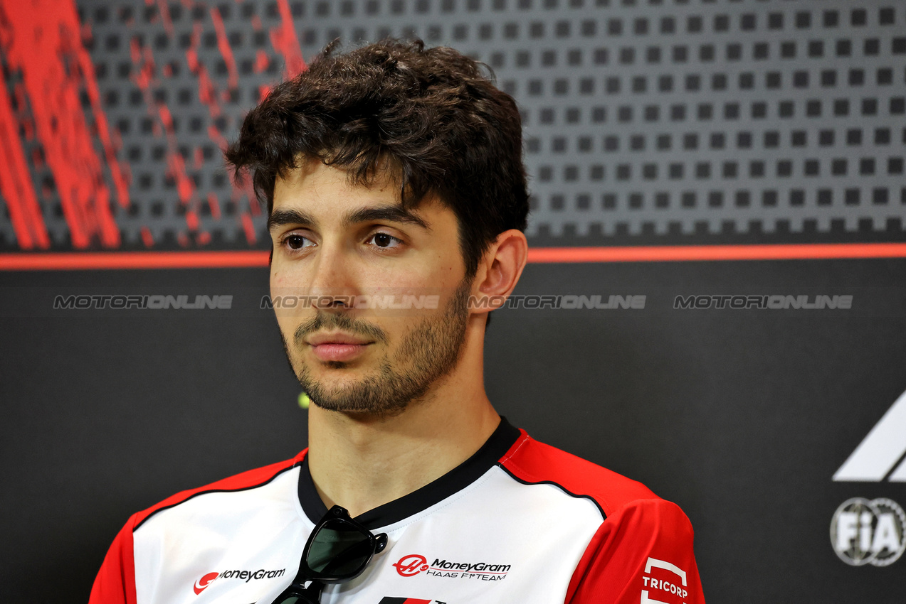 GP IMOLA, Esteban Ocon (FRA) Haas F1 Team in the FIA Press Conference.

15.05.2025. Formula 1 World Championship, Rd 7, Emilia Romagna Grand Prix, Imola, Italy, Preparation Day.

- www.xpbimages.com, EMail: requests@xpbimages.com © Copyright: Moy / XPB Images