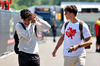 GP IMOLA, (L to R): Gabriel Bortoleto (BRA) Sauber with Oliver Bearman (GBR) Haas F1 Team.

15.05.2025. Formula 1 World Championship, Rd 7, Emilia Romagna Grand Prix, Imola, Italy, Preparation Day.

- www.xpbimages.com, EMail: requests@xpbimages.com © Copyright: Moy / XPB Images