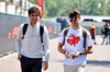 GP IMOLA, (L to R): Gabriel Bortoleto (BRA) Sauber with Oliver Bearman (GBR) Haas F1 Team.

15.05.2025. Formula 1 World Championship, Rd 7, Emilia Romagna Grand Prix, Imola, Italy, Preparation Day.

- www.xpbimages.com, EMail: requests@xpbimages.com © Copyright: Moy / XPB Images