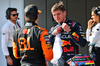 GP IMOLA, (L to R): Pole sitter Oscar Piastri (AUS) McLaren in qualifying parc ferme with second placed Max Verstappen (NLD) Red Bull Racing.

17.05.2025. Formula 1 World Championship, Rd 7, Emilia Romagna Grand Prix, Imola, Italy, Qualifiche Day.

- www.xpbimages.com, EMail: requests@xpbimages.com © Copyright: Batchelor / XPB Images