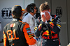 GP IMOLA, (L to R): Pole sitter Oscar Piastri (AUS) McLaren in qualifying parc ferme with second placed Max Verstappen (NLD) Red Bull Racing.

17.05.2025. Formula 1 World Championship, Rd 7, Emilia Romagna Grand Prix, Imola, Italy, Qualifiche Day.

- www.xpbimages.com, EMail: requests@xpbimages.com © Copyright: Batchelor / XPB Images
