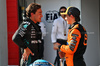 GP IMOLA, (L to R): Third placed George Russell (GBR) Mercedes AMG F1 with pole sitter Oscar Piastri (AUS) McLaren in qualifying parc ferme.

17.05.2025. Formula 1 World Championship, Rd 7, Emilia Romagna Grand Prix, Imola, Italy, Qualifiche Day.

- www.xpbimages.com, EMail: requests@xpbimages.com © Copyright: Batchelor / XPB Images