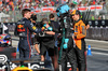GP IMOLA, (L to R): Second placed Max Verstappen (NLD) Red Bull Racing in qualifying parc ferme with third placed George Russell (GBR) Mercedes AMG F1 e pole sitter Oscar Piastri (AUS) McLaren.

17.05.2025. Formula 1 World Championship, Rd 7, Emilia Romagna Grand Prix, Imola, Italy, Qualifiche Day.

- www.xpbimages.com, EMail: requests@xpbimages.com © Copyright: Charniaux / XPB Images