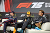 GP IMOLA, (L to R): Max Verstappen (NLD) Red Bull Racing; Oscar Piastri (AUS) McLaren; e George Russell (GBR) Mercedes AMG F1 in the post qualifying FIA Press Conference.

17.05.2025. Formula 1 World Championship, Rd 7, Emilia Romagna Grand Prix, Imola, Italy, Qualifiche Day.

- www.xpbimages.com, EMail: requests@xpbimages.com © Copyright: Bearne / XPB Images