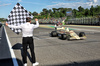 GP IMOLA, Thierry Boutsen (BEL) pushes his 1985 Arrows A8 as Stefano Domenicali (ITA) Formula One President e CEO waves the chequered flag.

17.05.2025. Formula 1 World Championship, Rd 7, Emilia Romagna Grand Prix, Imola, Italy, Qualifiche Day.

- www.xpbimages.com, EMail: requests@xpbimages.com © Copyright: Batchelor / XPB Images