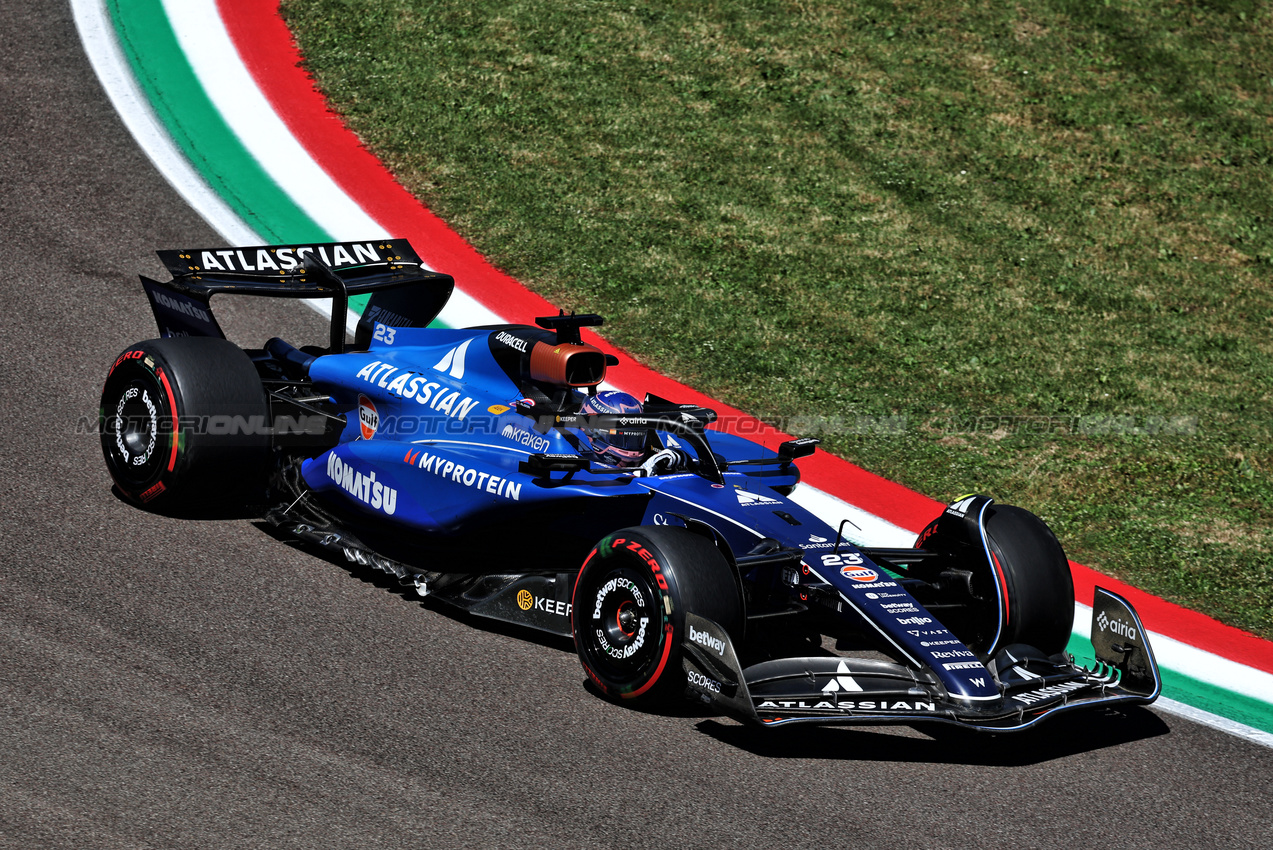 GP IMOLA, Alexander Albon (THA) Atlassian Williams Racing FW47.

16.05.2025. Formula 1 World Championship, Rd 7, Emilia Romagna Grand Prix, Imola, Italy, Practice Day.

- www.xpbimages.com, EMail: requests@xpbimages.com © Copyright: Moy / XPB Images