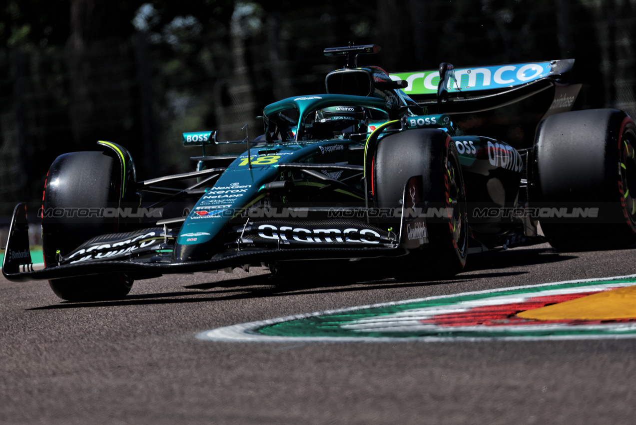 GP IMOLA, Lance Stroll (CDN) Aston Martin F1 Team AMR25.

16.05.2025. Formula 1 World Championship, Rd 7, Emilia Romagna Grand Prix, Imola, Italy, Practice Day.

- www.xpbimages.com, EMail: requests@xpbimages.com © Copyright: Bearne / XPB Images